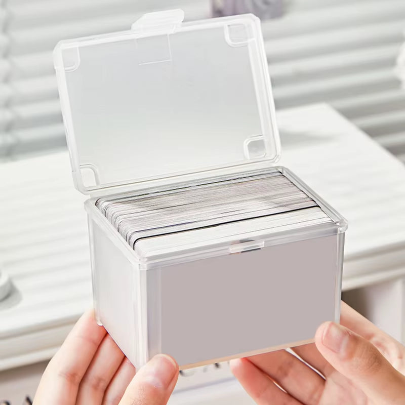 1/2Pcs Card Storage Box for Game Cards Trading Cards Sports Cards Playing Card Case Clear Stackable Card Storage Box