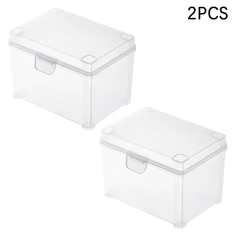 1/2Pcs Card Storage Box for Game Cards Trading Cards Sports Cards Playing Card Case Clear Stackable Card Storage Box