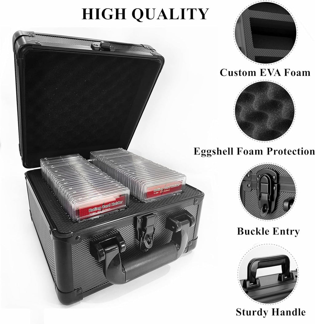 Graded Card Storage Box, Graded Card Storage Case Compatible with 56 Card Slabs,