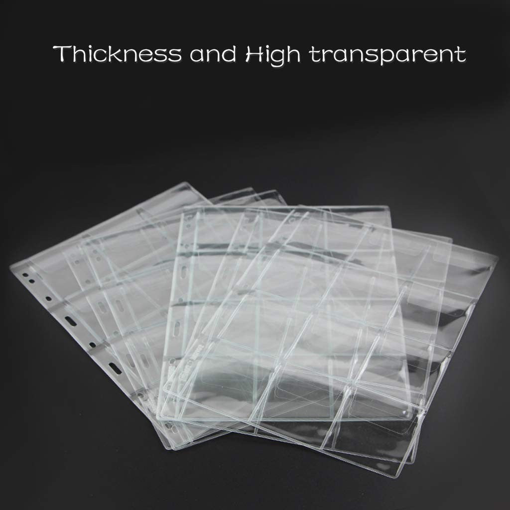 30 Pocket Coin Pages, 10 Sheets Plastic Coin Holders Stamp Collector Supplies