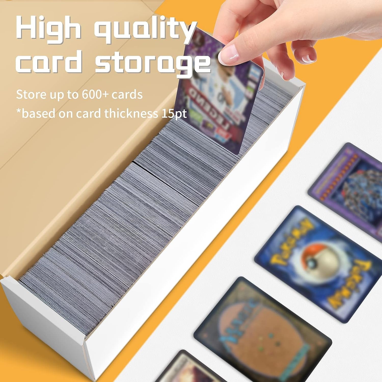 Sports Card Storage Boxes, 6-Pack Cardboard Card Storage Box for Baseball Cards