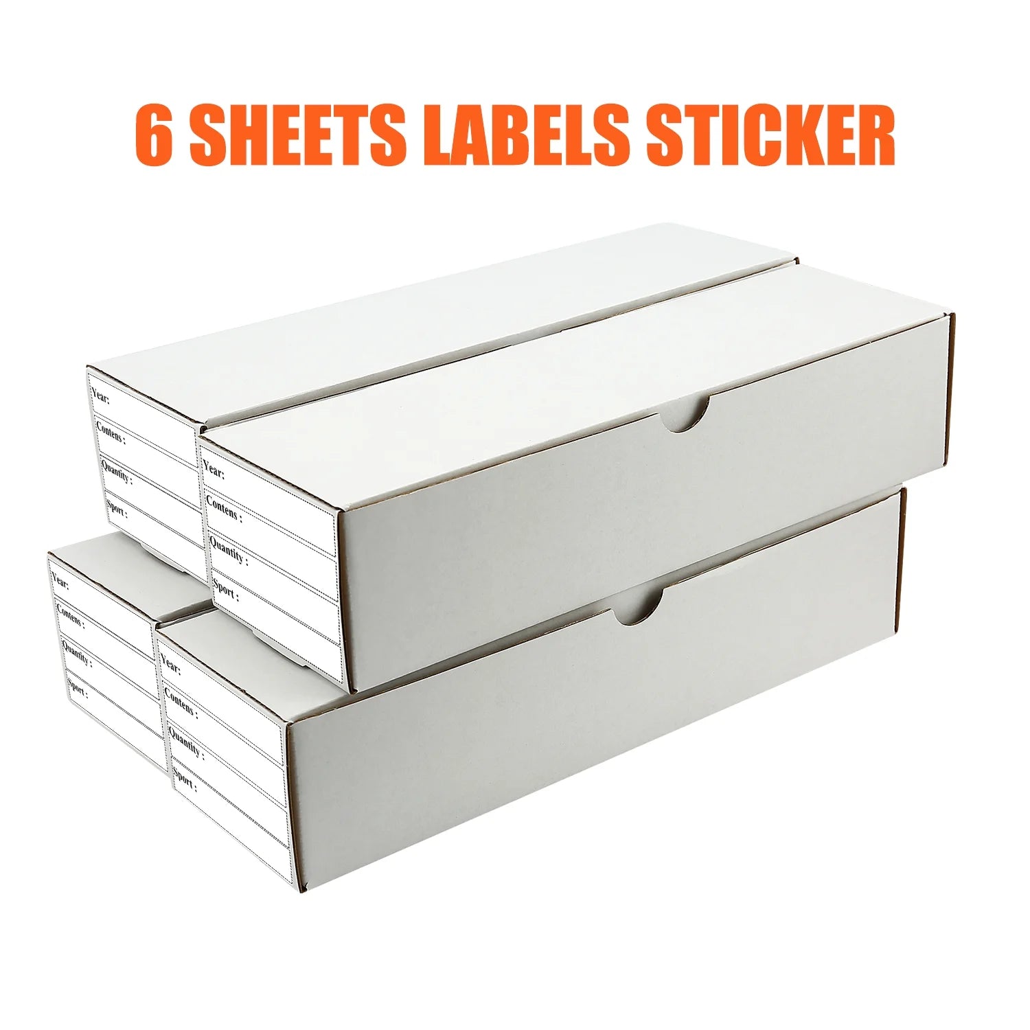 Cardboard Boxes for Trading Cards,Baseball,Football,Basketball,Hockey, Sportscards,Trading Card Storage Box for Toploader Full Lid-Corrugated Cardboard Storage Boxes(4-Pack, White)