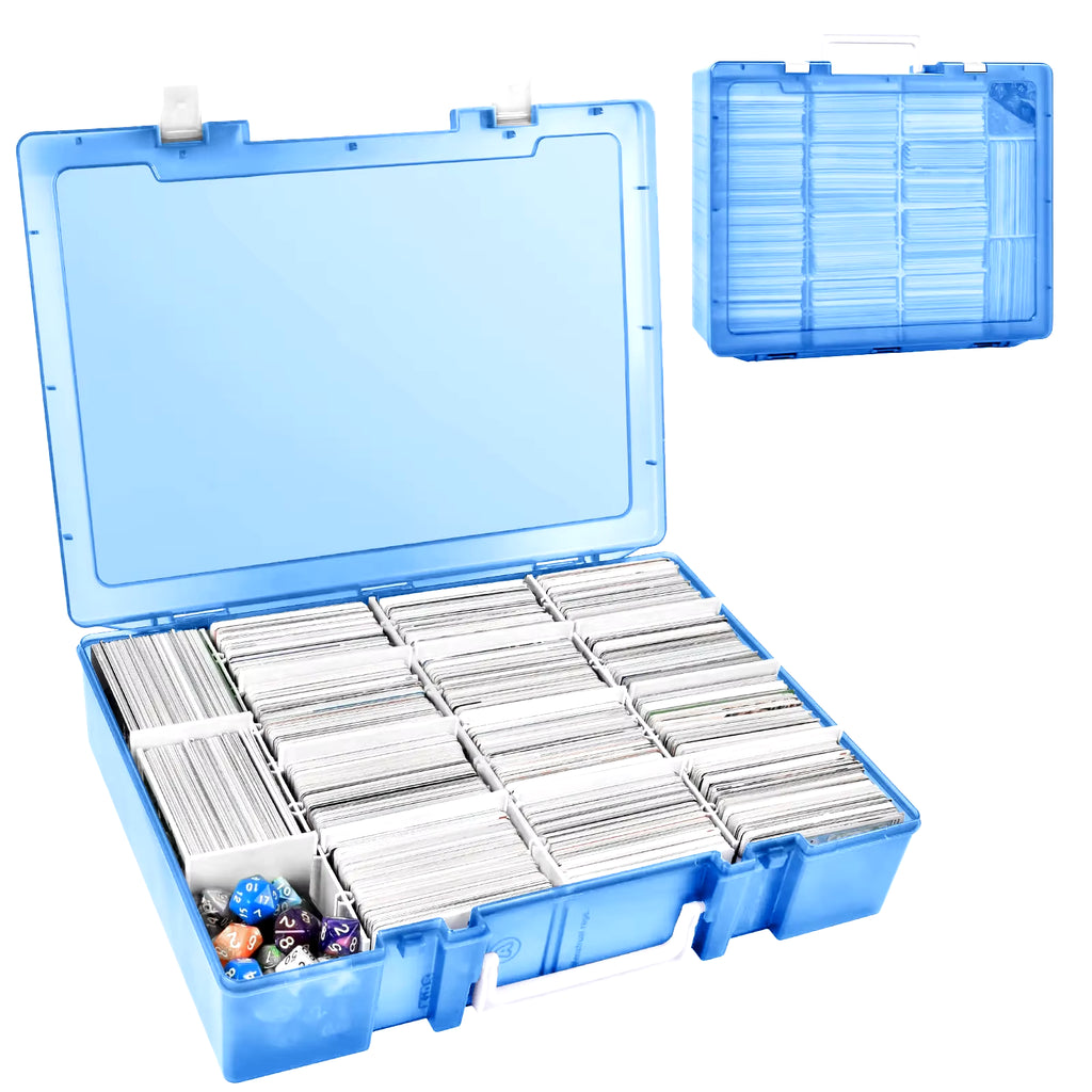 Trading Card Storage Box, 2300+ Playing Card Case Holder Organizer Compatible with PM Tcg/For Yugioh/For Cah/For Phase 10