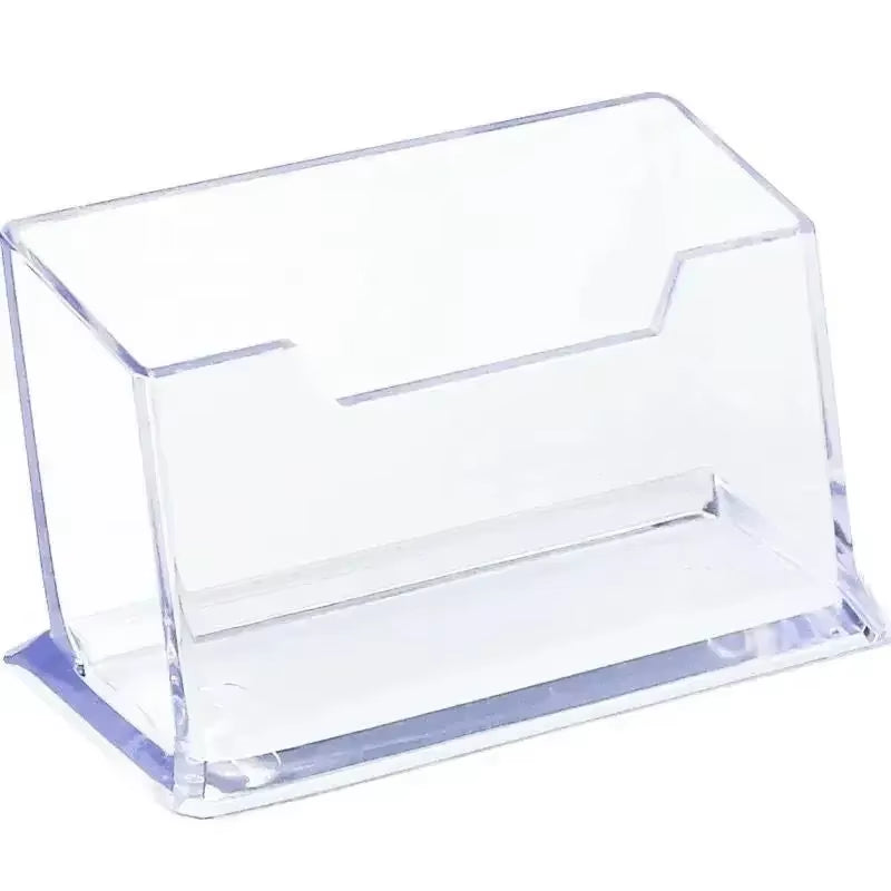 1Pcs Clear Desk Shelf Box Storage Display Stand Acrylic Plastic Transparent Desktop Bussiness Card Holder Place Card Holder