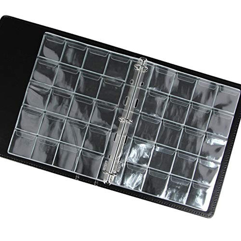 30 Pocket Coin Pages, 10 Sheets Plastic Coin Holders Stamp Collector Supplies