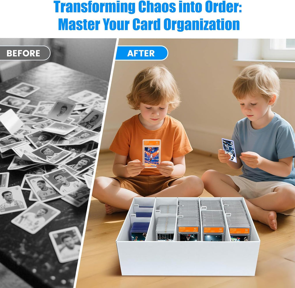 1 Pack Trading Card Storage Box,5 Rows Graded Card Case Holds 220 PSA Slab Cards