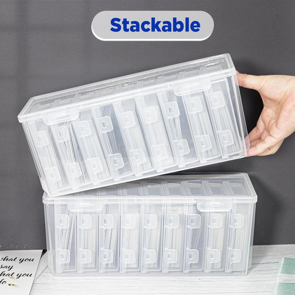 10 PCS Trading Card Storage Box Set, Plastic Top Loaders Storage Box, Fit for St