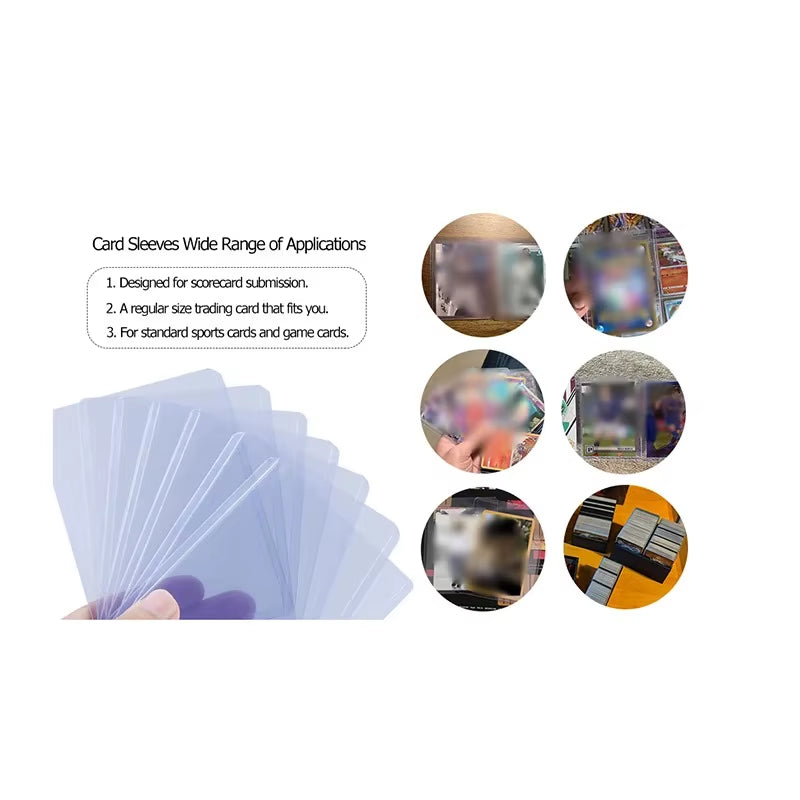 25/50/100Pcs Hard Plastic Game Card Protector Sleeves Top Loaders 3X4 Inch Sports Trading Card Holder Clear Game Card Storage