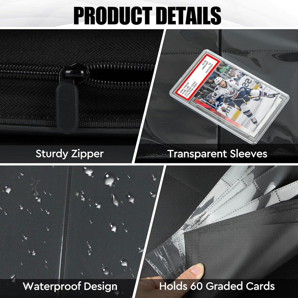 Graded Card Binder for 60 PSA Slabs 6 Slot Card Storage Booklet for CGC/PCG New