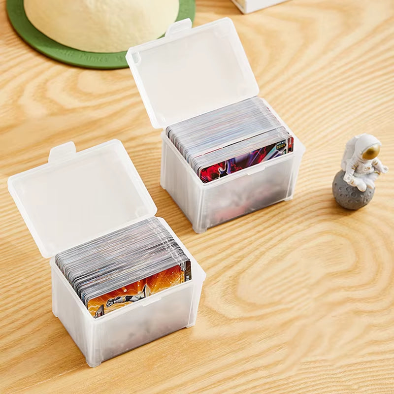 1/2Pcs Card Storage Box for Game Cards Trading Cards Sports Cards Playing Card Case Clear Stackable Card Storage Box