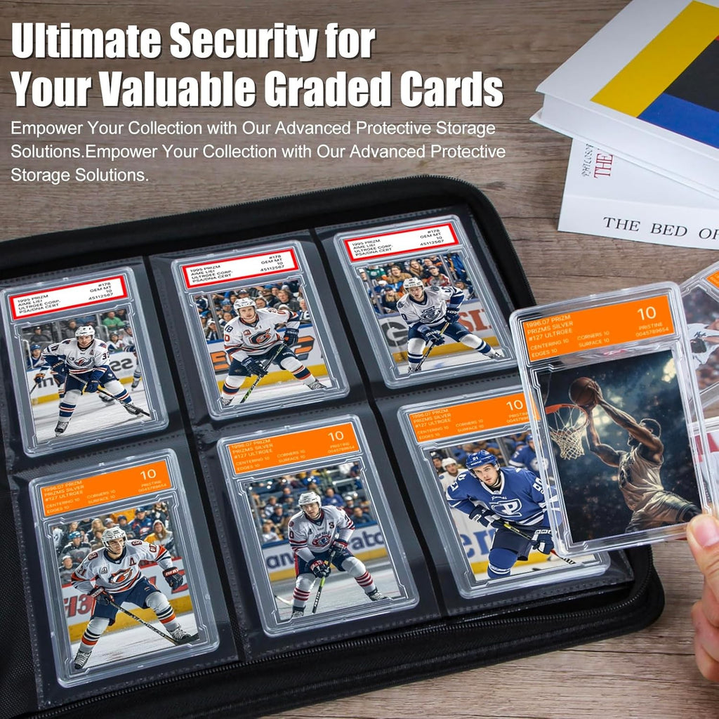 Graded Card Binder for 60 PSA Slabs 6 Slot Card Storage Booklet for CGC/PCG New