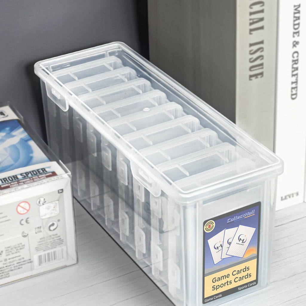 10 PCS Trading Card Storage Box Set, Plastic Top Loaders Storage Box, Fit for St
