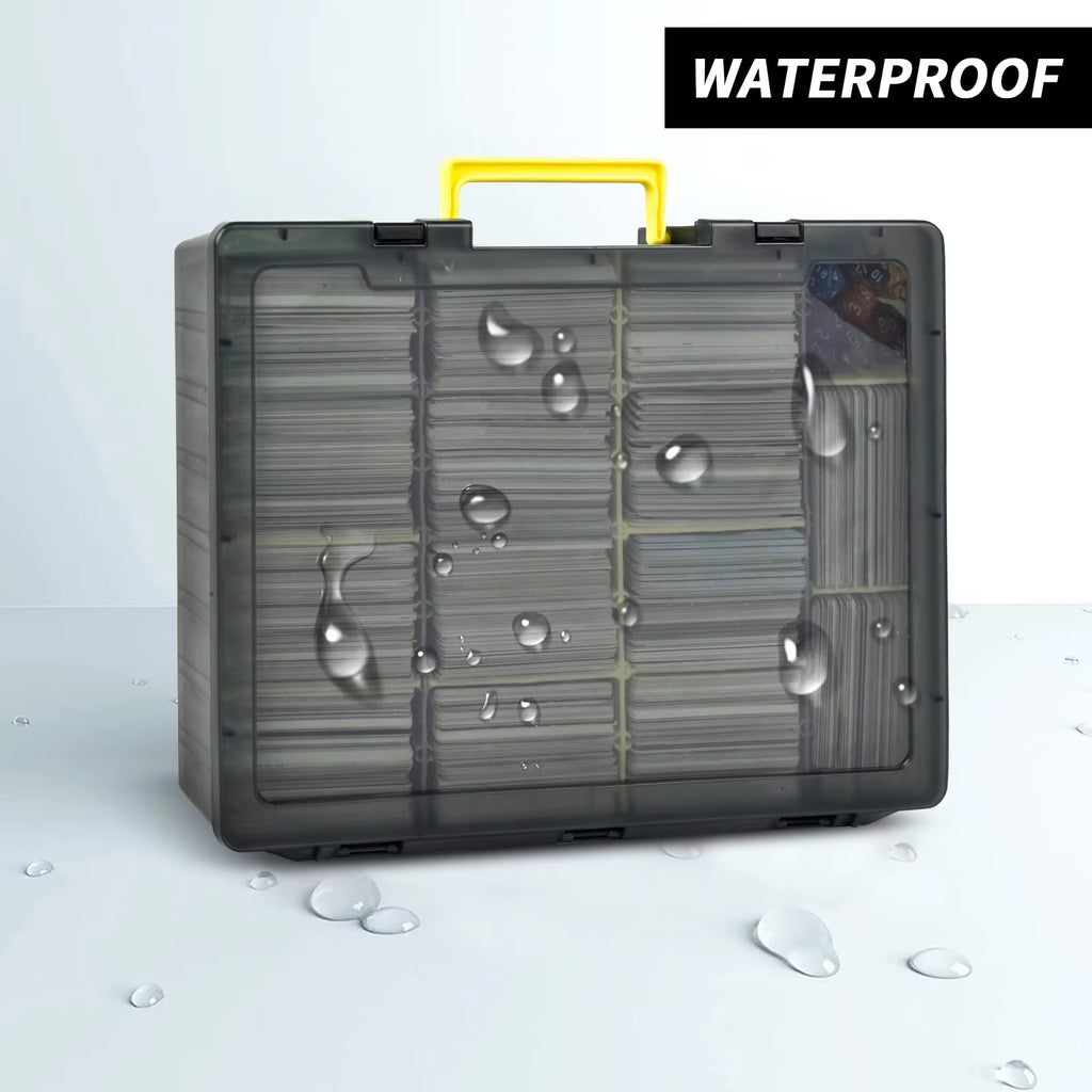 Trading Card Storage Box, 2300+ Playing Card Case Holder Organizer Compatible with PM Tcg/For Yugioh/For Cah/For Phase 10