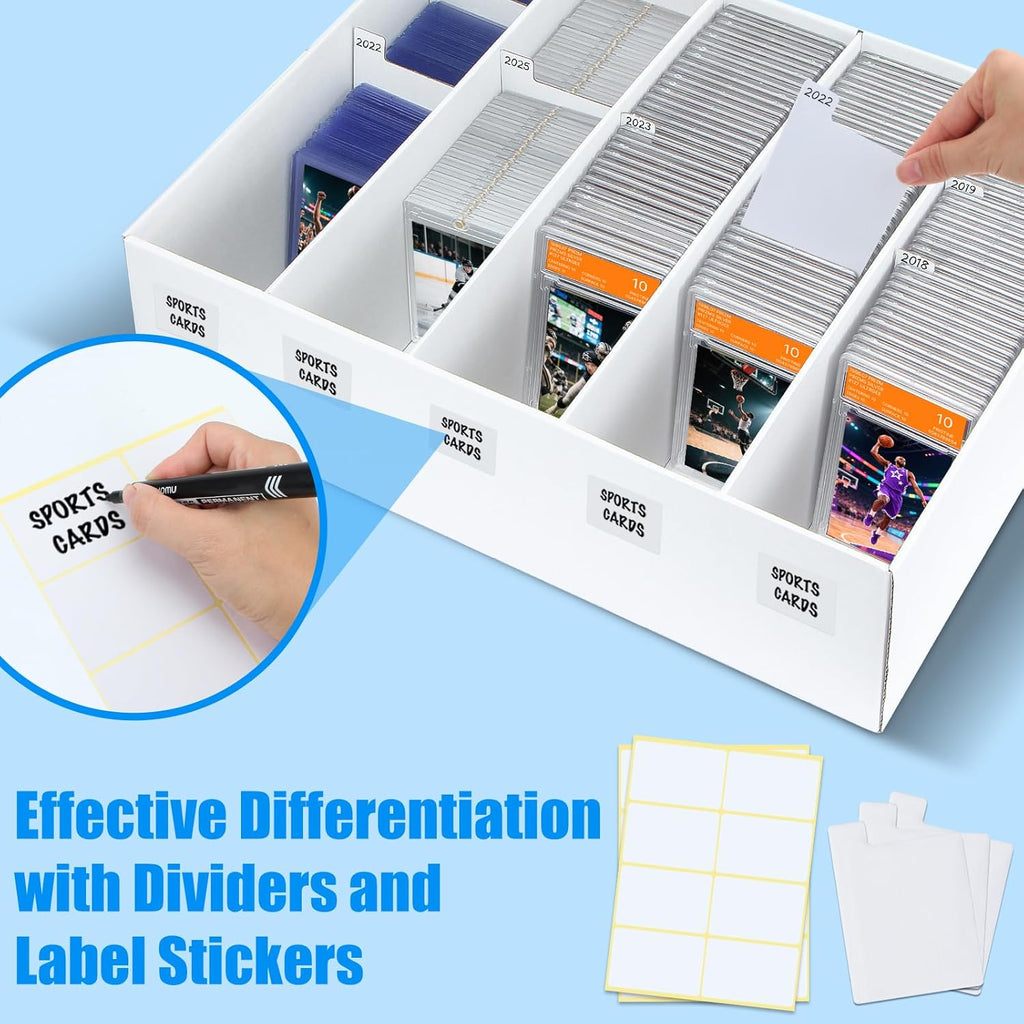 1 Pack Trading Card Storage Box,5 Rows Graded Card Case Holds 220 PSA Slab Cards