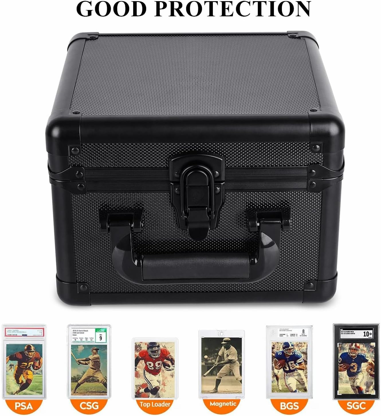Graded Card Storage Box, Graded Card Storage Case Compatible with 56 Card Slabs,