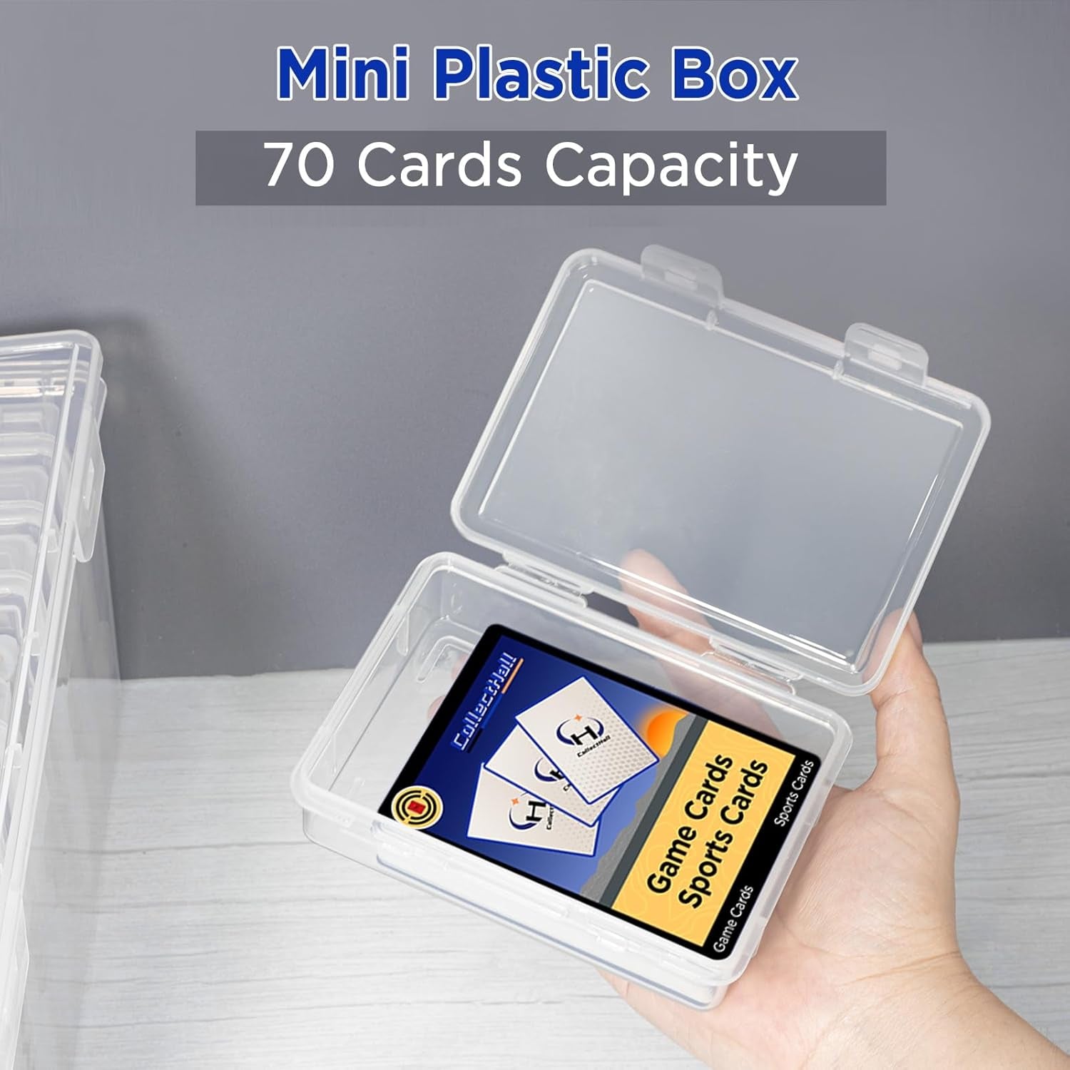 10 PCS Trading Card Storage Box Set, Plastic Top Loaders Storage Box, Fit for St